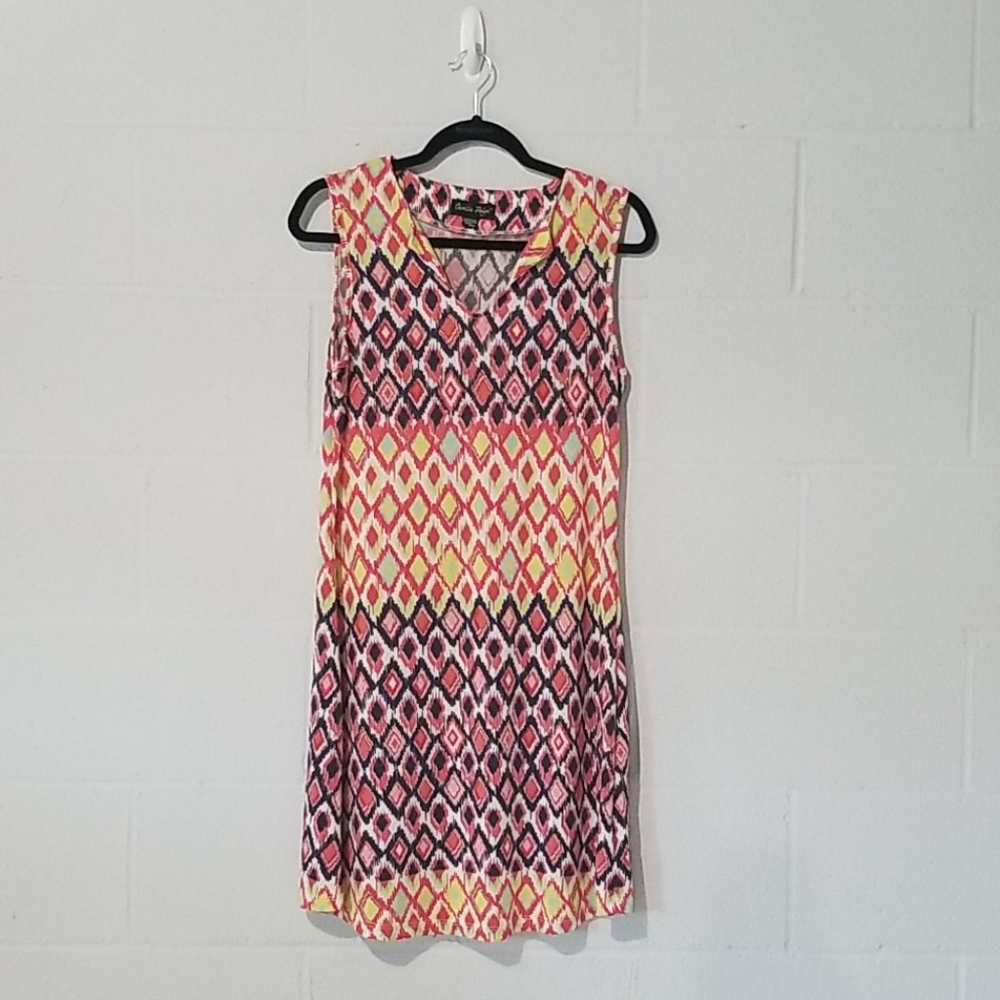 Charlie Paige multicolored Aztec pattern dress